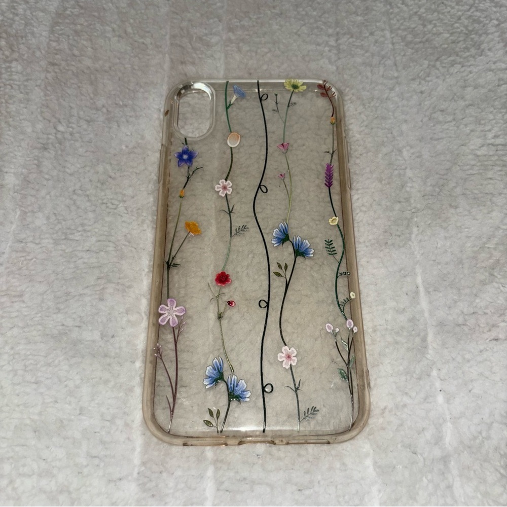 IPhone XR Clear Multi-Colored Floral Case